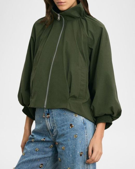 Veronica Beard Green Circe Blouson Jacket