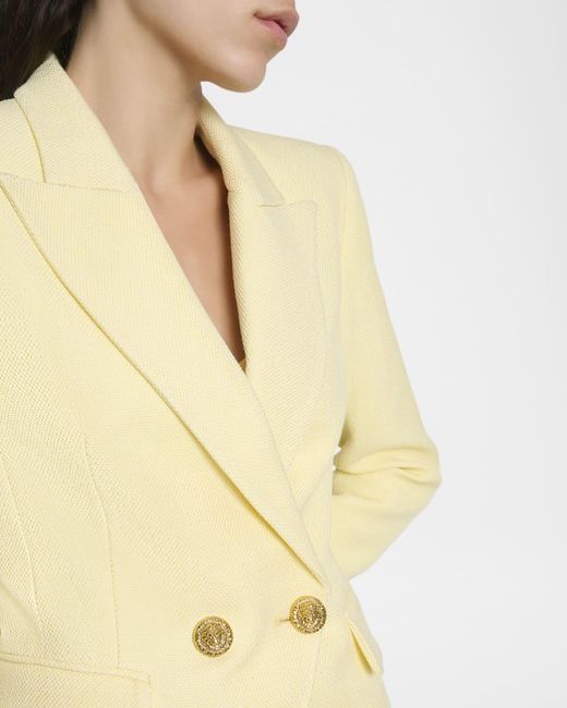Balmain Natural 2-Buttons Natte Blazer Jacket