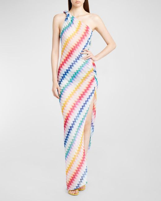 Missoni Multicolor Zig-zag Knit Coverup Maxi Dress