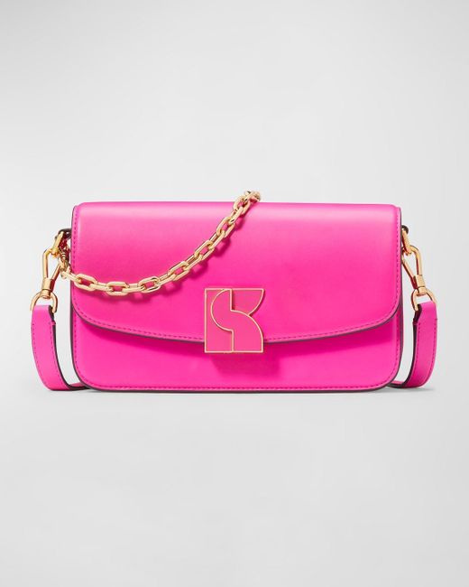 Kate Spade Pink Dakota Flap Leather Crossbody Bag