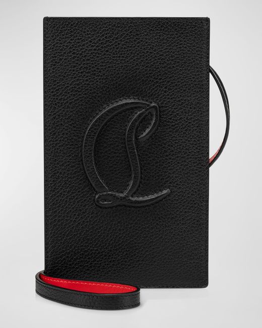 Christian Louboutin Black By My Side Phone Pouch