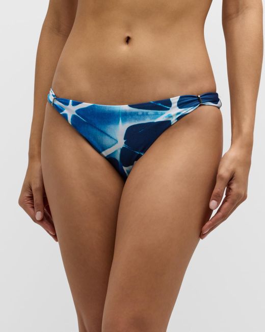 Lenny Niemeyer Blue Tie-dye Geometric Adjustable Bikini Bottoms