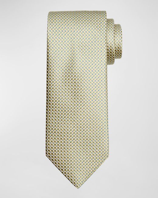 Brioni Multicolor Silk Jacquard Basketweave Tie for men
