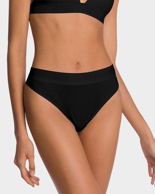 Wolford Black Solid Bikini Brief