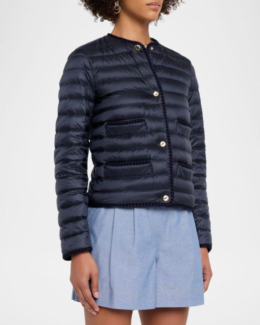Moncler Blue Circaete Quilted Down Jacket