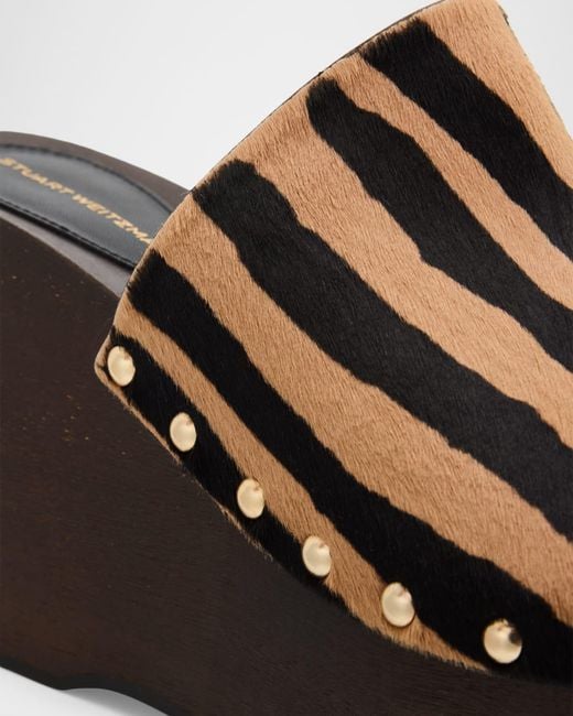 Stuart Weitzman Brown Kate Clog Slide