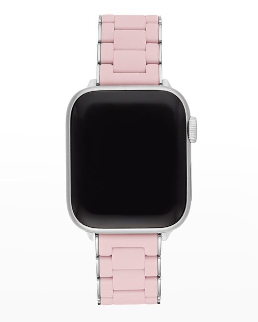 Michele Black Silicone Wrapped Stainless Steel Apple Watch Bracelet