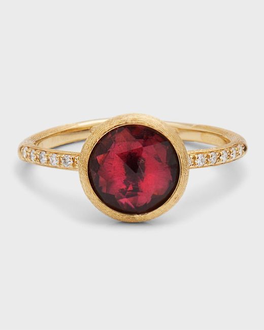 Marco Bicego Multicolor Jaipur Color 18k Gold Tourmaline & Diamond Stackable Ring, Size 7