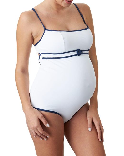 Pez D'or Blue Maternity Normandy One-piece Swimsuit