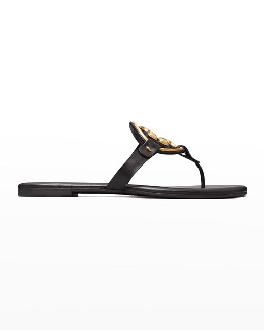 Tory Burch Multicolor Metal Miller Soft Leather Sandals