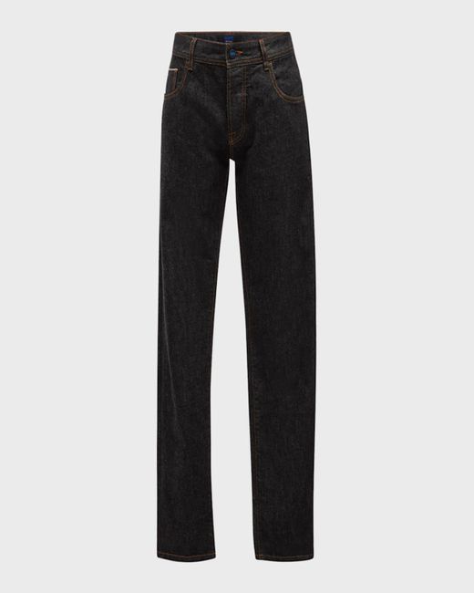 Kiton Blue Selvedge Denim Slim-Straight Jeans for men