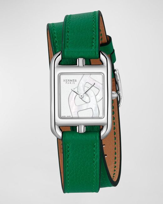 Hermès Green Cape Cod Watch, Small Model, 31 Mm