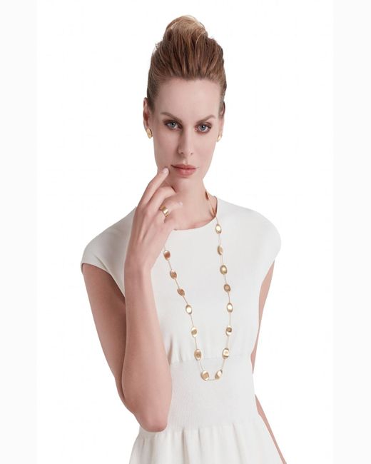 Marco Bicego White Lunaria 18K Long Chain Necklace