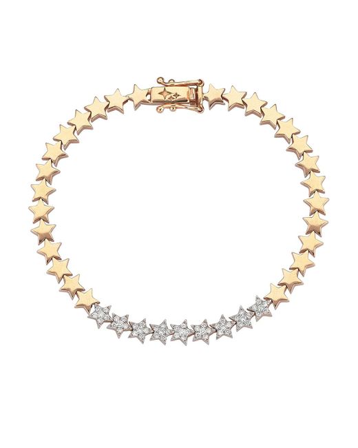 Kismet by Milka Metallic 14k Rose Gold Diamond-star Bracelet