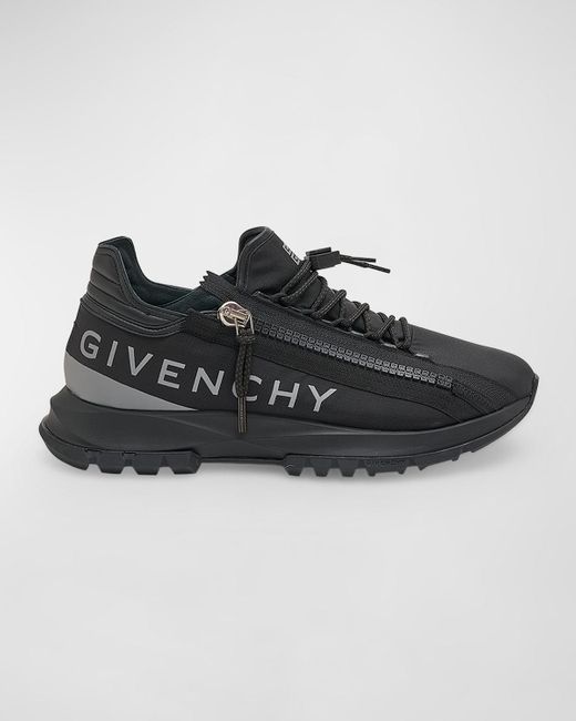 Givenchy Black Spectre Side-Zip Logo Runner Sneakers for men