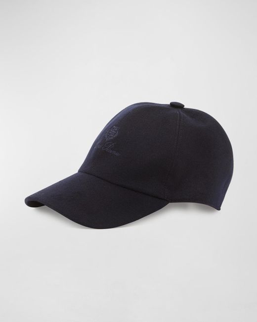 Loro Piana Blue Storm System Cashmere Baseball Hat for men