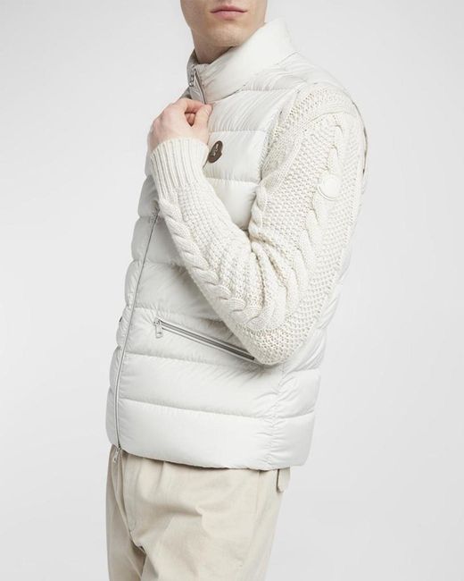 Moncler White Apos;S Treompan Down Puffer Vest for men