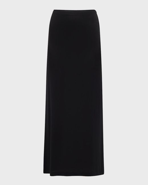 Vince Black Pull-On Midi Slip Skirt