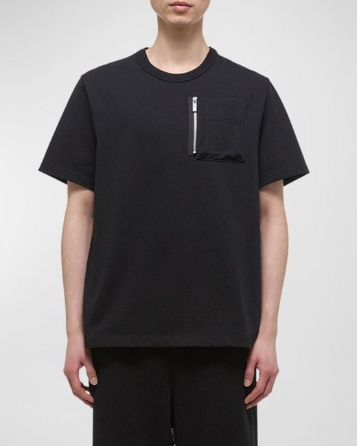 Helmut Lang Black T-Shirt With Zip Pocket for men