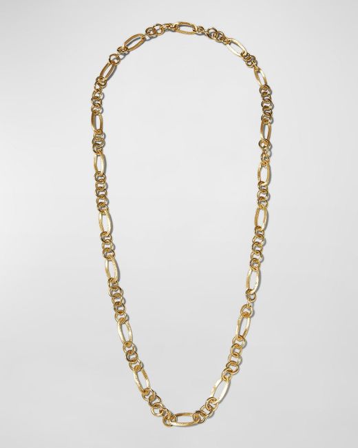 Marco Bicego Metallic Jaipur Link 18k Yellow Gold Mixed Link Long Convertible Necklace