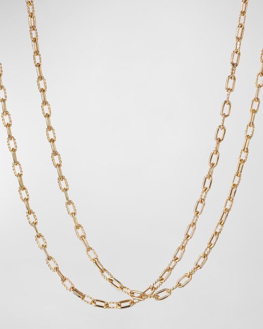 David Yurman Natural 18k Madison Thin Chain Link Necklace, 36"l