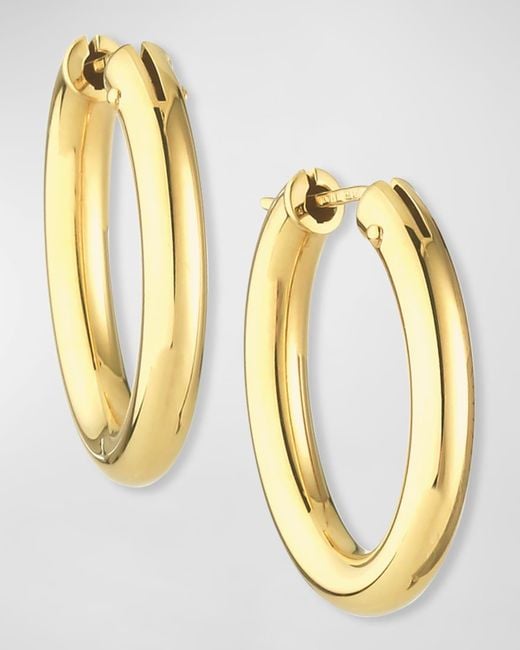 Roberto Coin Metallic Everyday Gold Oval Hoop Earrings, Medium