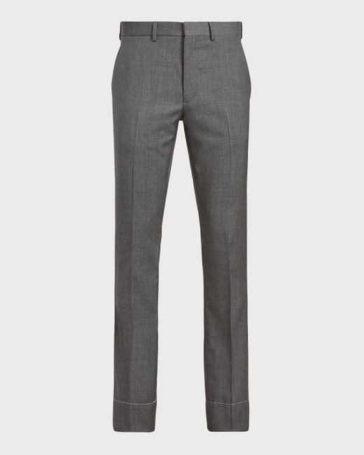 Ralph Lauren Gray Gregory Flat-Front Pants for men