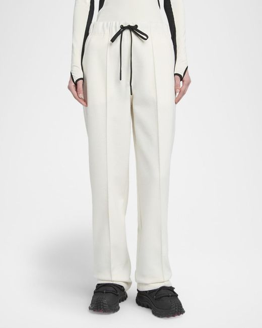 Moncler White Knit Drawstring Sweatpants