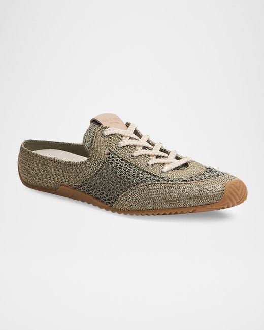 Rag & Bone Multicolor Retro Runner Raffia Sneaker Mules
