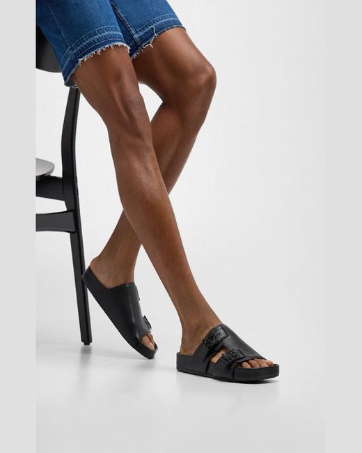 Loewe Black Ease Goatskin Slide Sandals for men