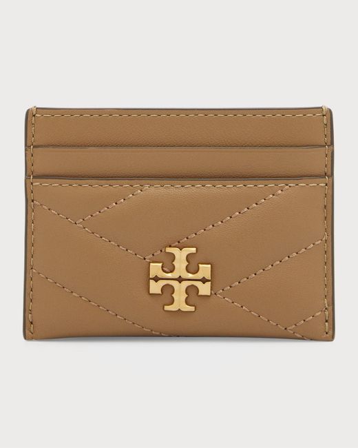 Tory Burch Kira Chevron quilted Card Case In Natural Lyst