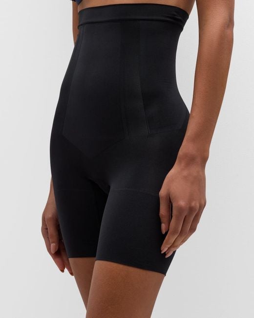 Spanx Oncore High-waisted Mid-thigh Shorts in Black