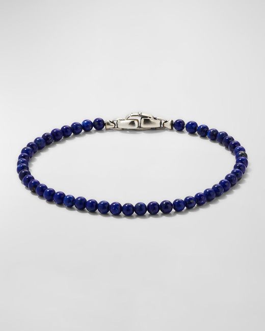 David Yurman Blue Black Onyx Spiritual Beaded Bracelet for men