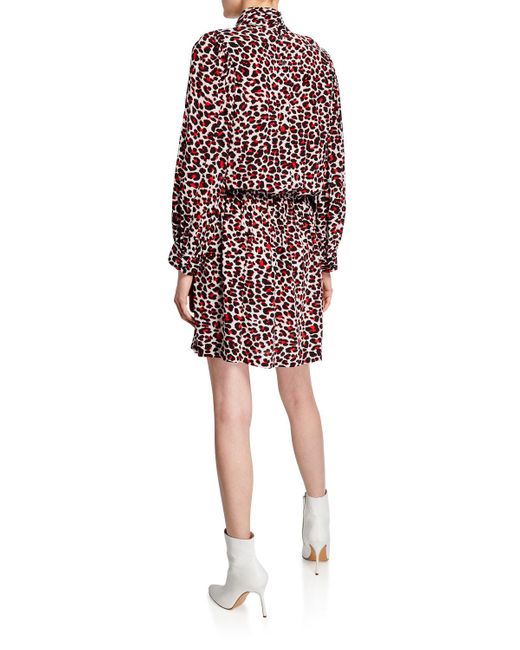 Zadig & Voltaire Synthetic Rivali Leopard-print High-neck Dress - Lyst