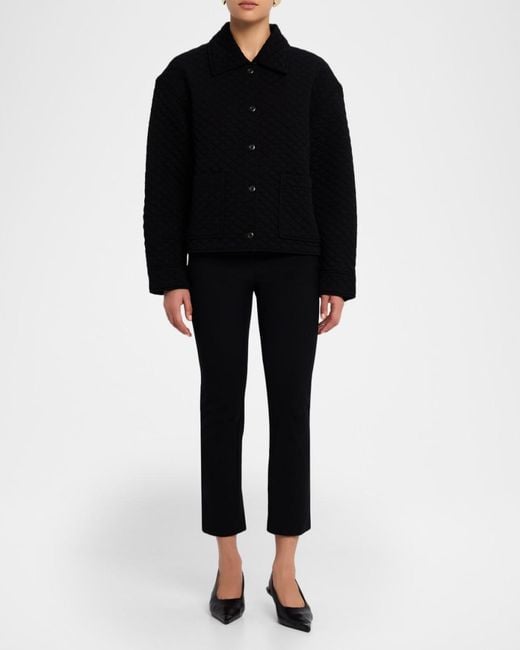 Vince Black Quilted Boxy Jacket