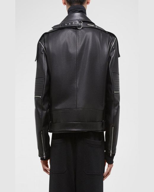 Helmut Lang Black Astro Leather Biker Jacket for men