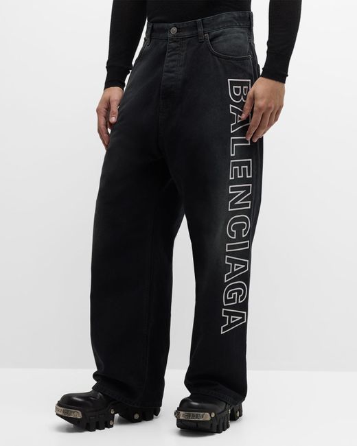 Balenciaga Black Outline Baggy Pants