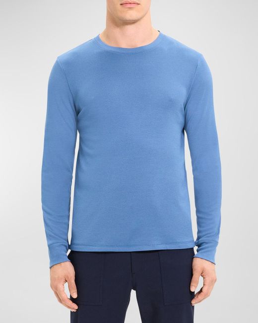 Theory Blue Essential Tee Long Sleeve for men
