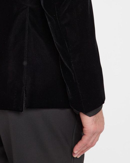 Giorgio Armani Black Apos;S Velvet Notch Lapel Dinner Jacket for men
