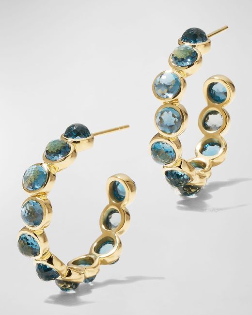 Ippolita Metallic All-stone Small Hoop Earrings In 18k Gold