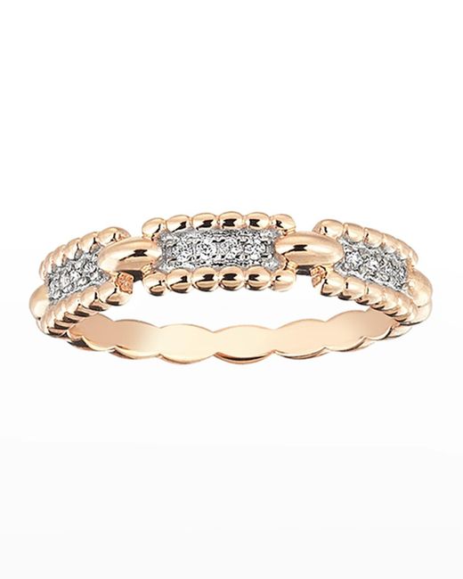 Kismet by Milka Metallic Beads 14K Diamond One-Row Ring, Size 6.75
