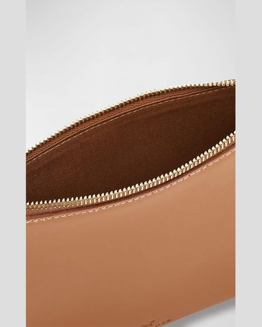 Il Bisonte Brown Oliveta Zip Vacchetta Leather Card Case
