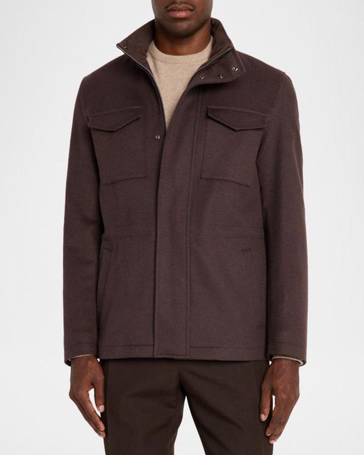 Herno Brown Apos;S Virgin Wool-Cashmere Jacket for men