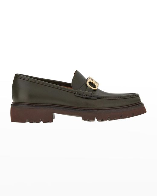 Ferragamo Multicolor Bleecker Gancini Lug-sole Loafers for men