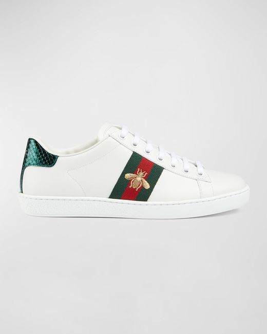 Gucci White New Ace Bee Sneakers