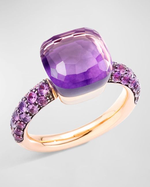 Pomellato Purple 18K Rose Nudo Classic Ring