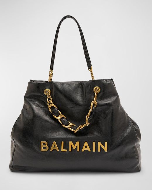 Balmain Black 1945 Soft Xxl Cabas Tote Bag
