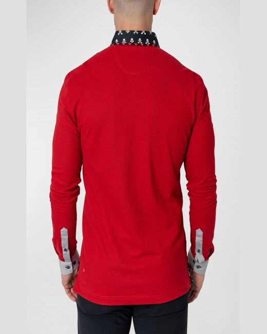 Maceoo Red Newton Polo Shirt for men