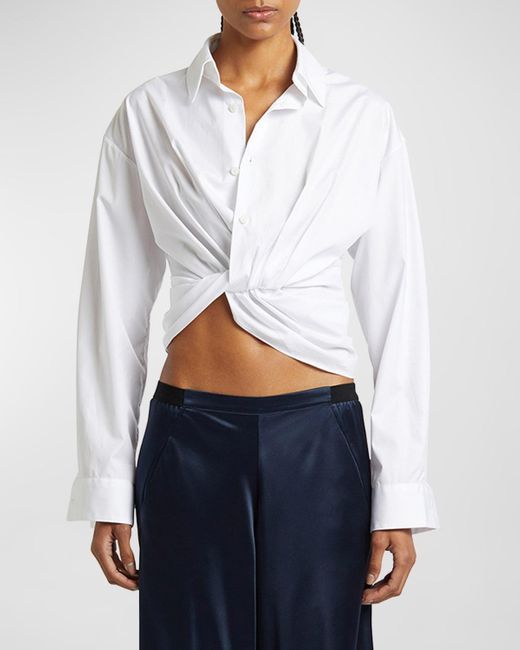 Christopher Esber White Tempest Twisted Button-front Shirt