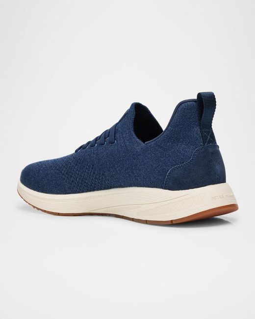 Peter Millar Blue Apos;S Odeon Knit Sneakers for men